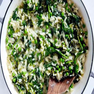 Baked Risotto With Greens and Peas Recipe_image