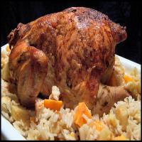 Swedish Roast Chicken With Spiced Apple Rice image