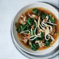Spicy Pork and Mustard Green Soup image
