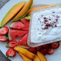 Fresh Fruit Platter with Coconut Whipped Cream_image