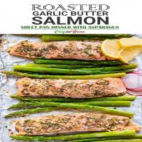 Garlic Butter Roasted Salmon with Asparagus_image