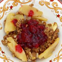 Apple Crisp with Cranberry Compote image