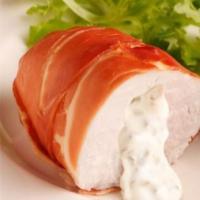 Cream Cheese stuffed Chicken wrapped in Parma Ham image