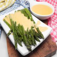 Roasted Asparagus with Smoky Gouda Cheese Sauce image