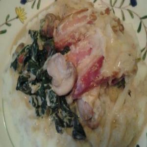 Chicken Thighs and Spinach Bake image