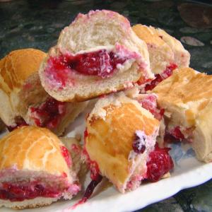Baked Brie/Cranberry Bun Appetizers image