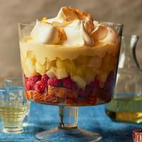 Apple, raspberry & whisky trifle image