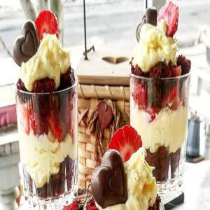 3-Ingredient Red Velvet Strawberry Cheesecake Parfaits Recipe by Tasty image
