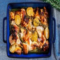 One-pan chicken and haloumi bake with honey and lemon_image