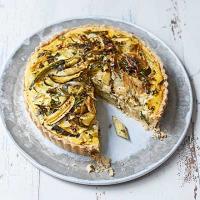 Jersey Royals, courgette & goat's cheese tart_image