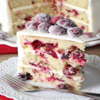 Sparkling Cranberry White Chocolate Cake Recipe - (4/5)_image