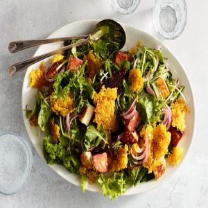 Crispy Rice Salad With Halloumi and Ginger-Lime Vinaigrette_image