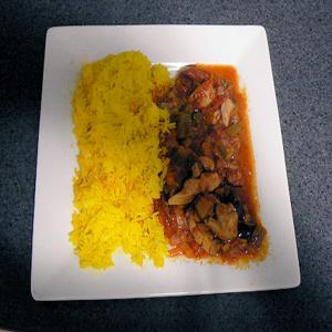 Pan Fried Chicken and Chorizo With Rice_image