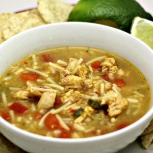 Salsa Verde Chicken and Rice Tortilla Soup_image