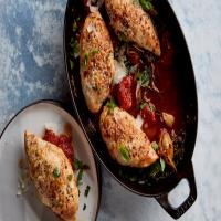 Baked Chicken With Crispy Parmesan and Tomatoes image