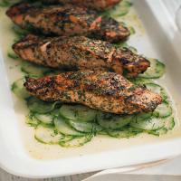 Dill Marinated Salmon with Pickled Cucumbers_image