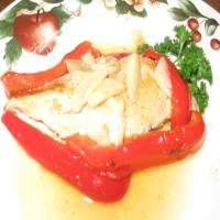 Chicken and Peppers in Garlic Wine Sauce image
