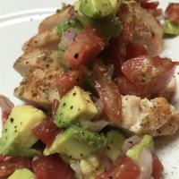 Grilled Chicken with Heirloom Tomato and Avocado Salsa image