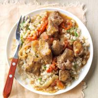 Barley Risotto and Beef Stroganoff image