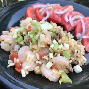 Skinny Dirty Brown Rice With Shrimp_image