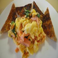 Lite Scrambled Eggs With Smoked Salmon image