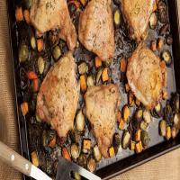 Roast Chicken Thighs with Veggies Recipe image