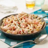 Penne with Shrimp and Herbed Cream Sauce image