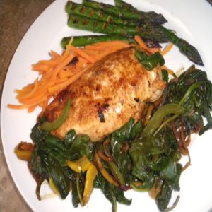 Chicken With Balsamic Glaze and Fresh Spinach image