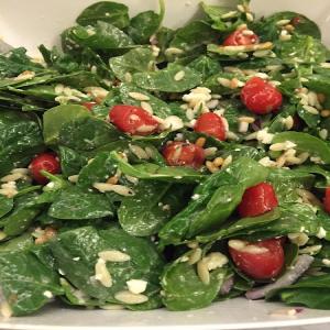 Greek Spinach and Orzo salad image