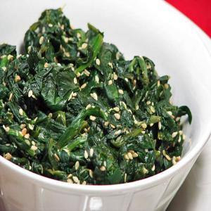 Spinach With Sesame Seed image