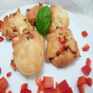 Red Pepper Asiago Gougere' Cheese Bites_image