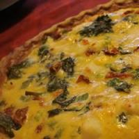 Surimi, Spinach, and Roasted Red Pepper Quiche_image