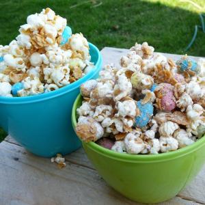 Malted White Chocolate Popcorn with Robin's Eggs image