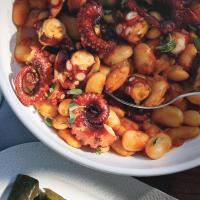 Grilled Octopus with Gigante Beans and Oregano image