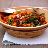 Cranberry Bean Salad with Butternut Squash and Broccoli Rabe image