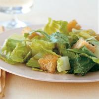 Caesar Salad with Homemade Croutons and Balsamic Dressing_image