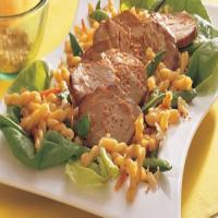 Grilled Asian Pork and Pasta with Crunchy Noodles image
