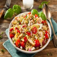Orzo Salad with Feta, Olives and Bell Peppers_image