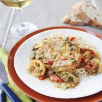 Pork Chops with Artichokes, Capers, Sun-dried Tomatoes and Lemons_image