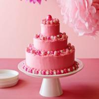 Birthday Cake with Hot Pink Butter Icing_image