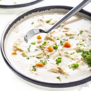 Chicken Pot Pie Soup Recipe (Crock Pot) | Wholesome Yum_image