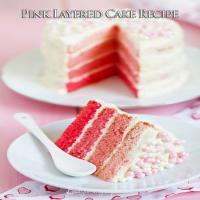 Pink Layered Cake Recipe Recipe - (4.6/5)_image