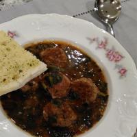 Italian Spinach Soup with Meatballs_image