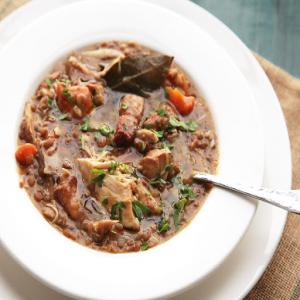 Quick & Easy Pressure Cooker Chicken, Lentil & Bacon Stew with Carrots Recipe - (4.3/5)_image
