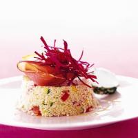 Vegetable Couscous, Goat Cheese, and Beets image