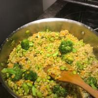 Indian Curry Couscous with Broccoli and Edamame image