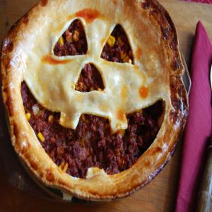 Jack-O-Lantern Sloppy Joe Pie (Halloween Recipe) image