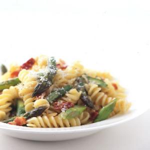 Fusilli with Asparagus and Bacon Recipe | Epicurious.com_image
