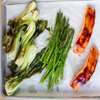 Glazed Salmon and Bok Choy Sheet Pan Dinner image
