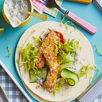 Fish finger wraps with cheat's tartare sauce image